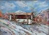 Franco De Nadai, Inverno a Guagiola, olio su tela